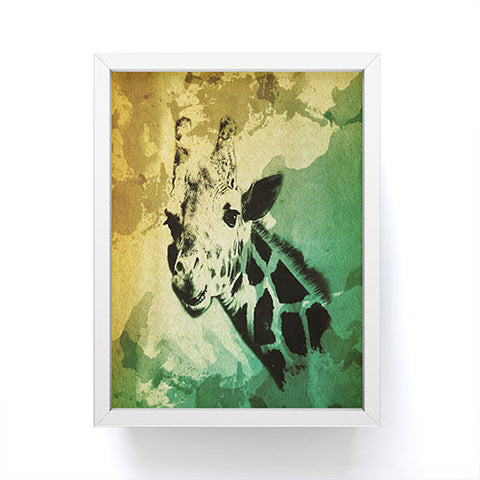 Allyson Johnson African Giraffe Framed Mini Art Print