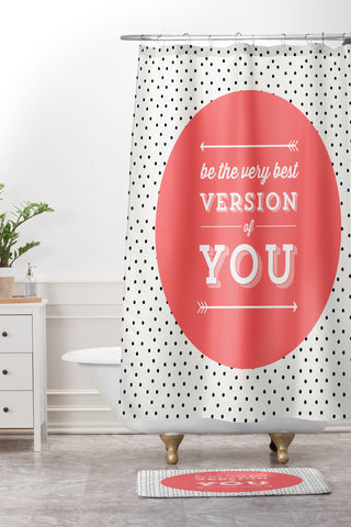 Allyson Johnson Be The Best Version Of You Shower Curtain And Mat