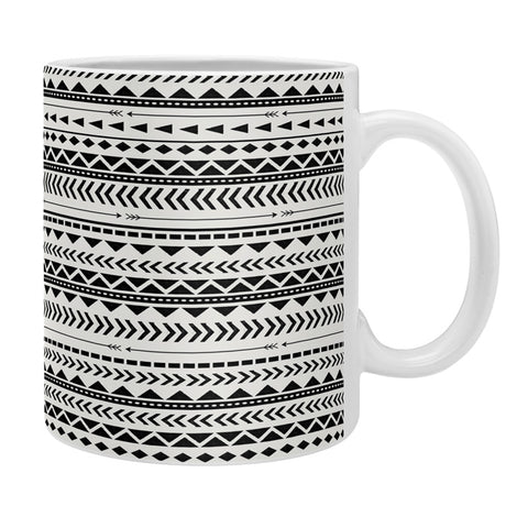 Allyson Johnson Black And White Aztec Pattern Coffee Mug