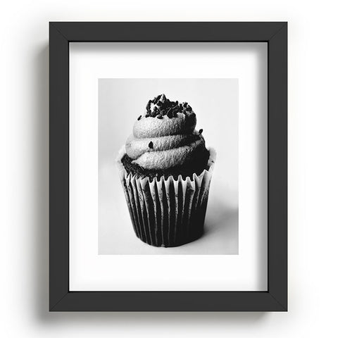 Allyson Johnson Black And White Cupcake Photograph Recessed Framing Rectangle