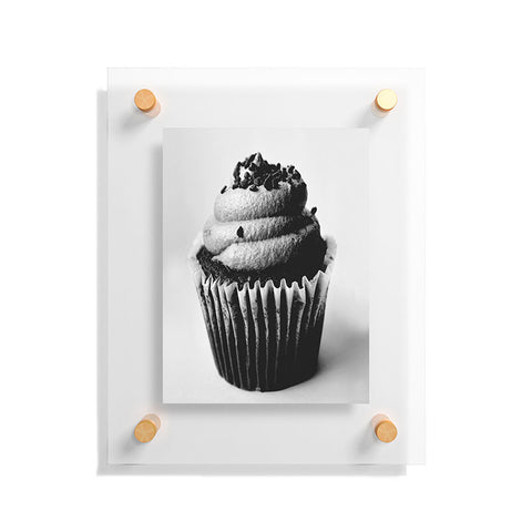 Allyson Johnson Black And White Cupcake Photograph Floating Acrylic Print