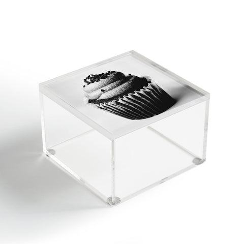 Allyson Johnson Black And White Cupcake Photograph Acrylic Box