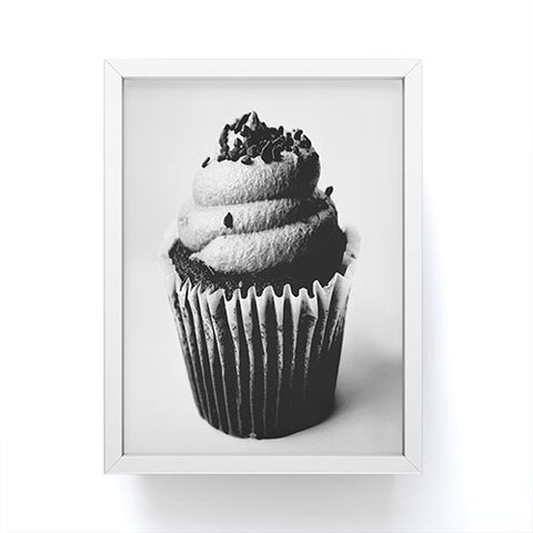 Allyson Johnson Black And White Cupcake Photograph Framed Mini Art Print