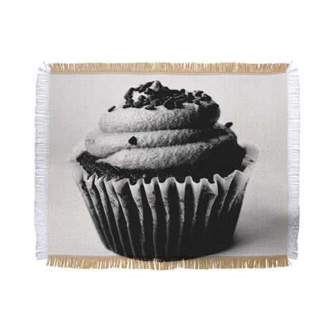 Allyson Johnson Black And White Cupcake Photograph Throw Blanket