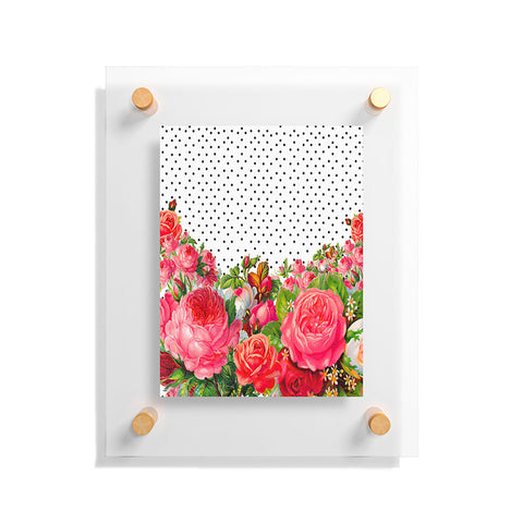 Allyson Johnson Bold Floral And Dots Floating Acrylic Print