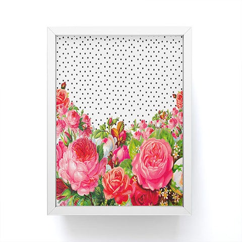 Allyson Johnson Bold Floral And Dots Framed Mini Art Print