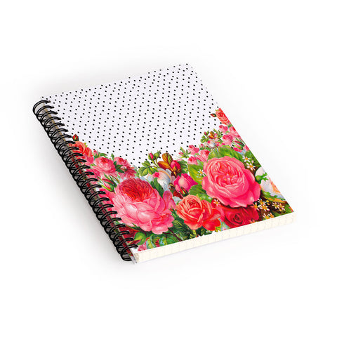 Allyson Johnson Bold Floral And Dots Spiral Notebook
