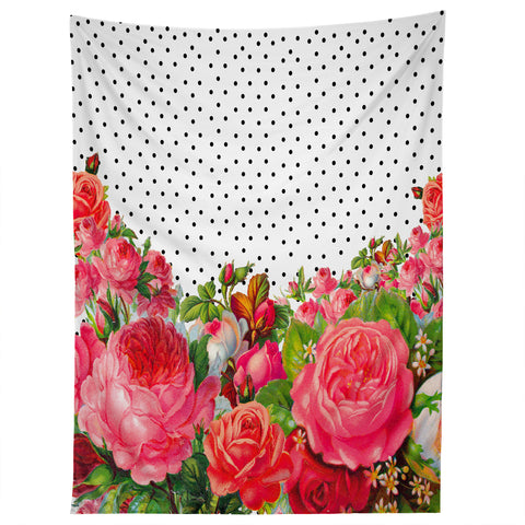 Allyson Johnson Bold Floral And Dots Tapestry