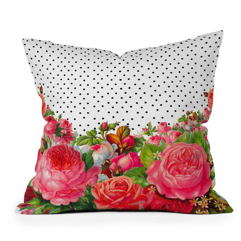 Allyson Johnson Bold Floral And Dots Throw Pillow