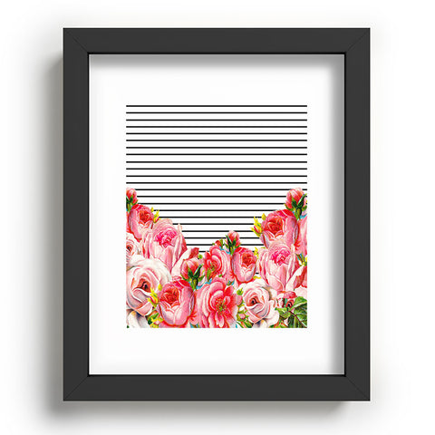 Allyson Johnson Bold Floral and stripes Recessed Framing Rectangle