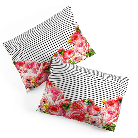 Allyson Johnson Bold Floral and stripes Pillow Shams