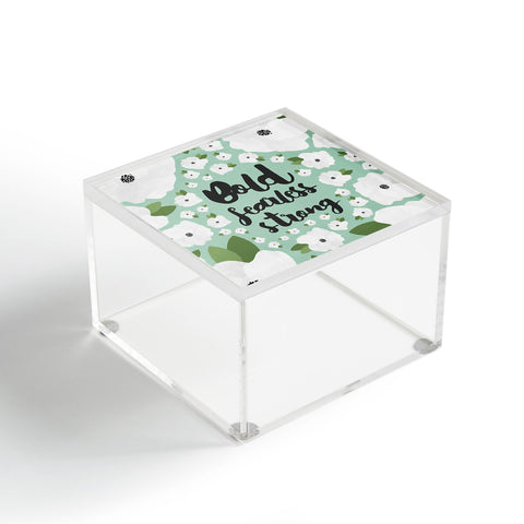 Allyson Johnson Bold Floral Mint Acrylic Box