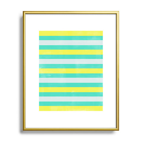 Allyson Johnson Bright Stripes Metal Framed Art Print