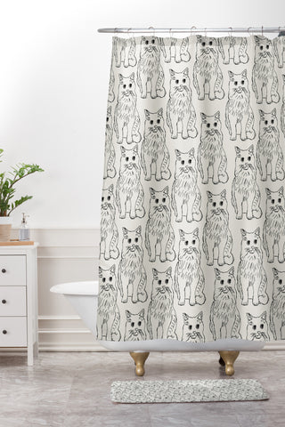 Allyson Johnson Cat Obsession Shower Curtain And Mat