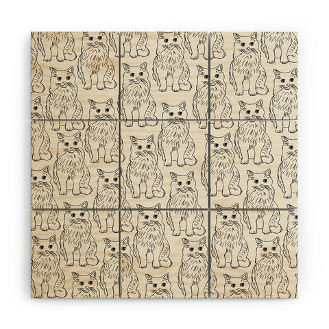 Allyson Johnson Cat Obsession Wood Wall Mural