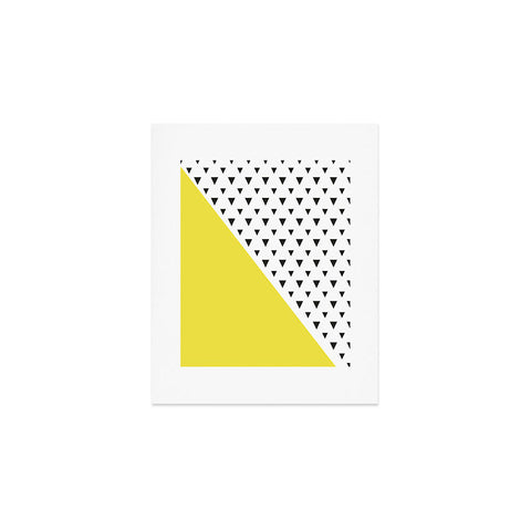 Allyson Johnson Chartreuse n triangles Art Print