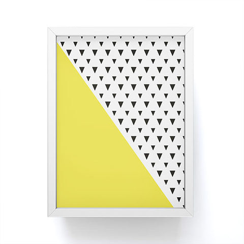 Allyson Johnson Chartreuse n triangles Framed Mini Art Print