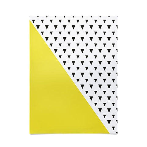Allyson Johnson Chartreuse n triangles Poster