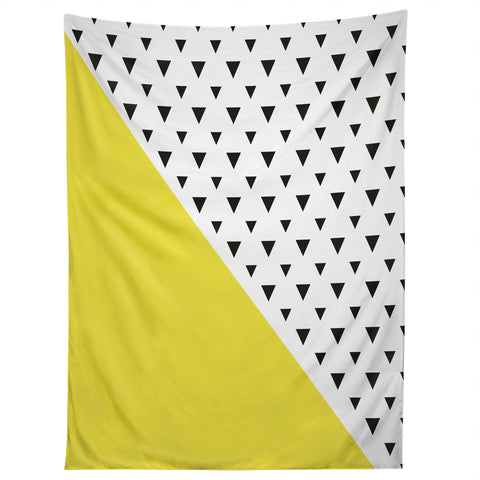 Allyson Johnson Chartreuse n triangles Tapestry