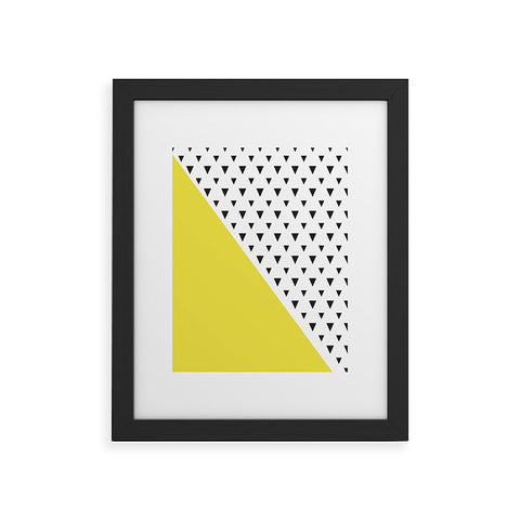Allyson Johnson Chartreuse n triangles Framed Art Print