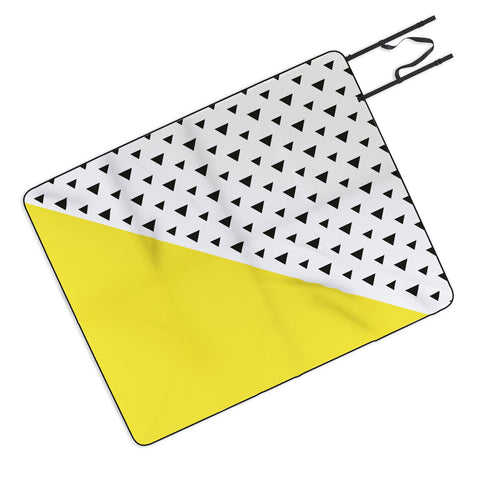 Allyson Johnson Chartreuse n triangles Picnic Blanket