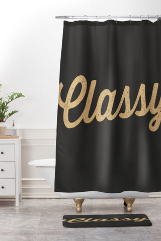 Allyson Johnson Classy And Glittering Shower Curtain And Mat