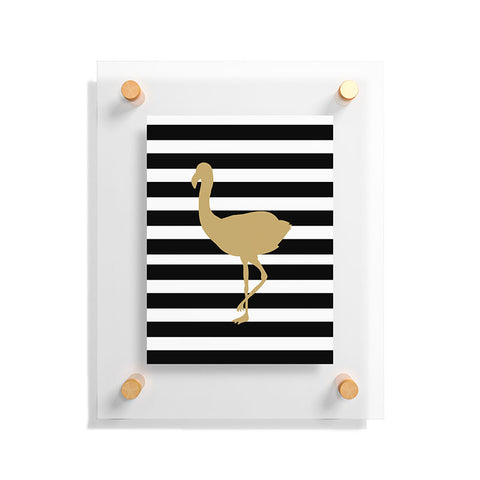 Allyson Johnson Classy Flamingos Floating Acrylic Print