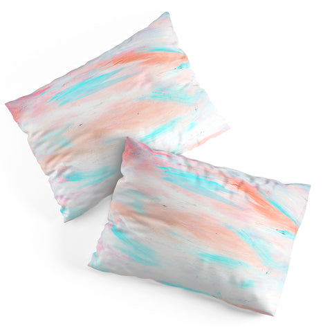 Allyson Johnson Coral Abstract Pillow Shams