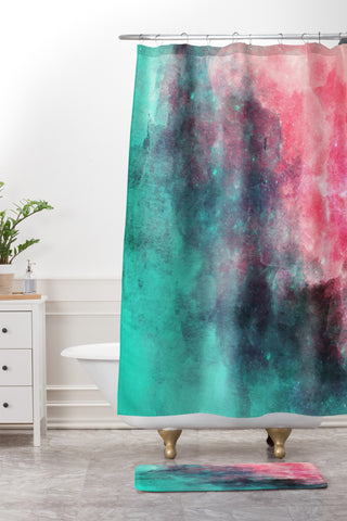 Allyson Johnson Cotton Candy Shower Curtain And Mat