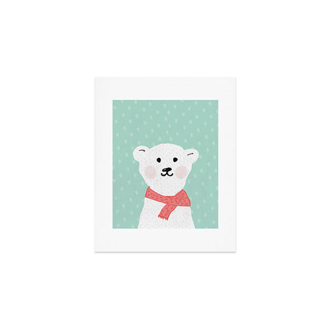 Allyson Johnson Cozy Polar Bear Art Print
