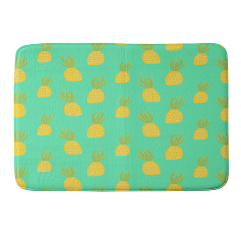 Allyson Johnson Cute Pineapples Memory Foam Bath Mat
