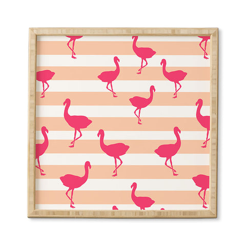 Allyson Johnson Flamingos and peach Framed Wall Art