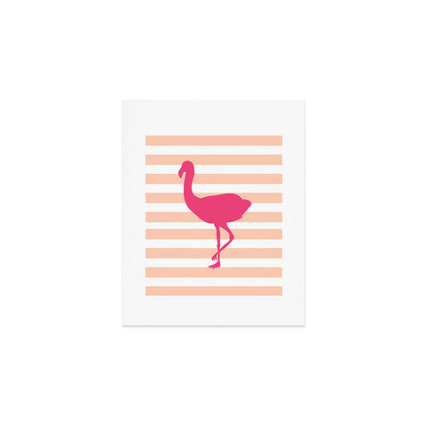 Allyson Johnson Flamingos and peach Art Print