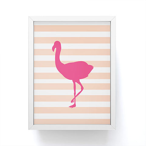 Allyson Johnson Flamingos and peach Framed Mini Art Print