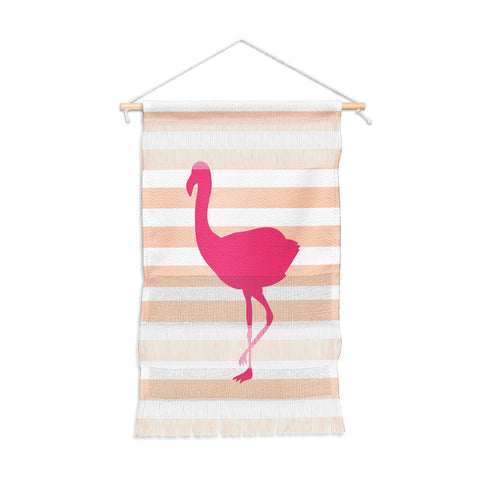 Allyson Johnson Flamingos and peach Wall Hanging Portrait