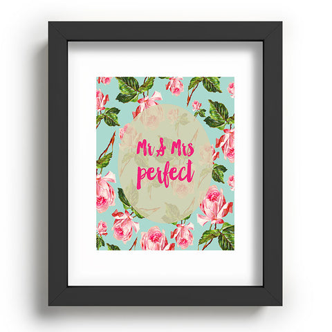 Allyson Johnson Floral Mr and Mrs Perfect Recessed Framing Rectangle
