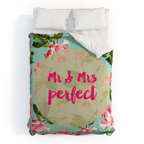 Allyson Johnson Floral Mr and Mrs Perfect Comforter