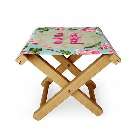 Allyson Johnson Floral Mr and Mrs Perfect Folding Stool