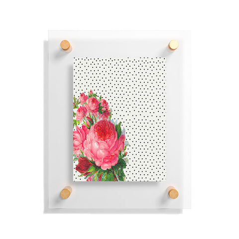 Allyson Johnson Floral Polka Dots Floating Acrylic Print