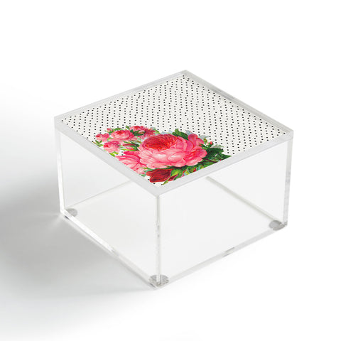 Allyson Johnson Floral Polka Dots Acrylic Box