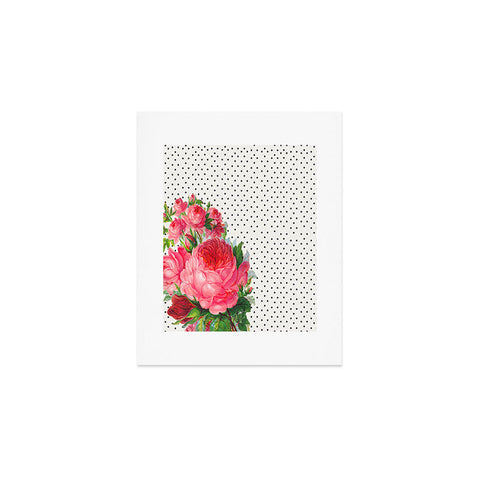 Allyson Johnson Floral Polka Dots Art Print