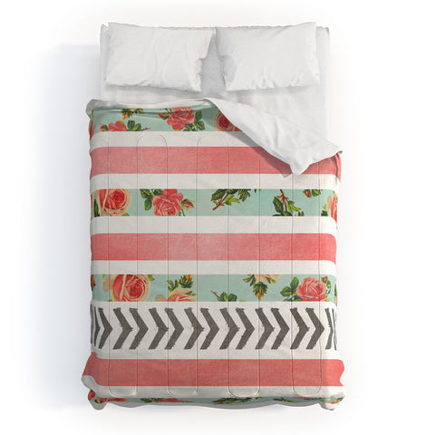Allyson Johnson Floral Stripes And Arrows Comforter