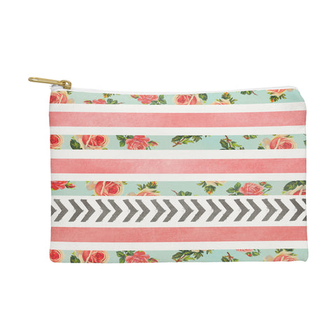Allyson Johnson Floral Stripes And Arrows Pouch