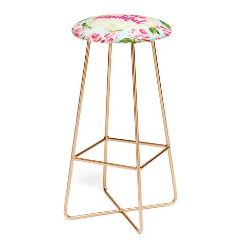 Allyson Johnson Floral you are beautiful Bar Stool