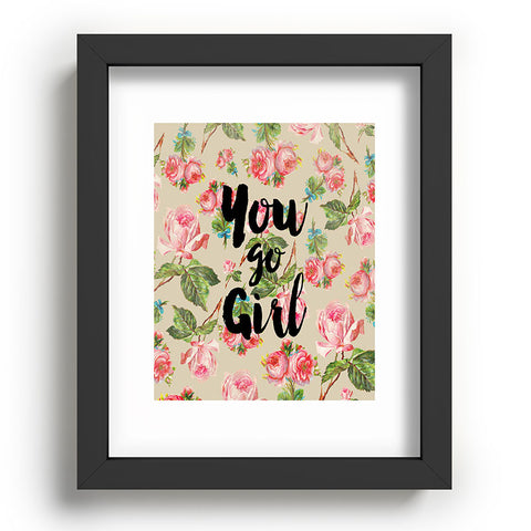 Allyson Johnson Floral You Go Girl Recessed Framing Rectangle