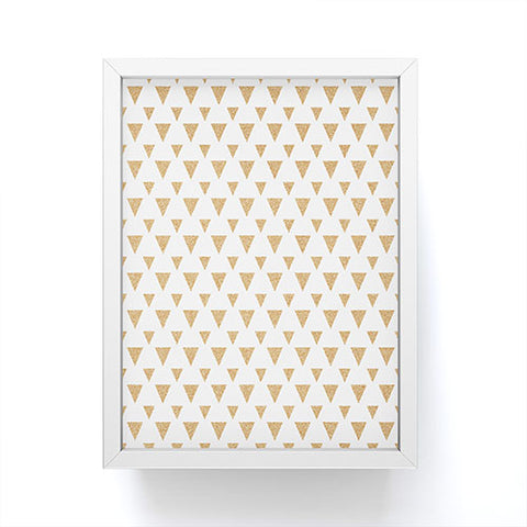 Allyson Johnson Glitter Triangles Framed Mini Art Print