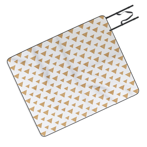 Allyson Johnson Glitter Triangles Picnic Blanket