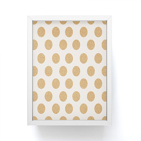Allyson Johnson Gold Dots Framed Mini Art Print