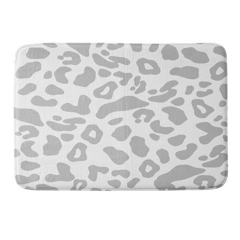 Allyson Johnson Gray Leopard Memory Foam Bath Mat