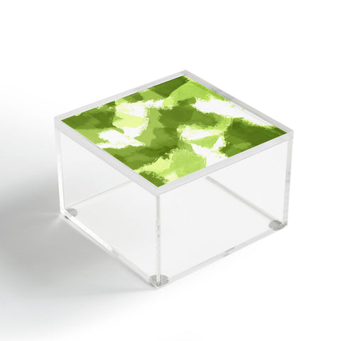 Allyson Johnson Green Abstract Acrylic Box